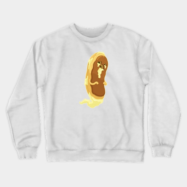 Chocolate Eclair Ghost Crewneck Sweatshirt by Sam Potter Design